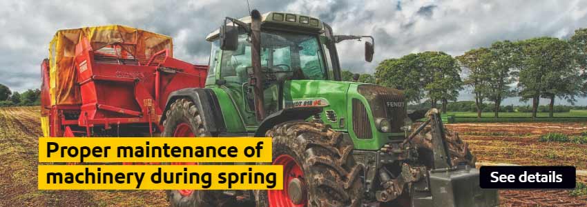 Proper maintenance of machinery during spring