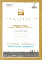Certificat ISO 9001 - Star Lubricants 2015