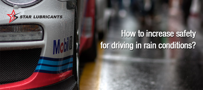 How to increase safety for driving in rain conditions?