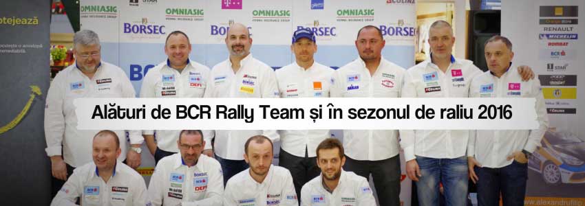 Alături de BCR Rally Team și în sezonul de raliu 2016