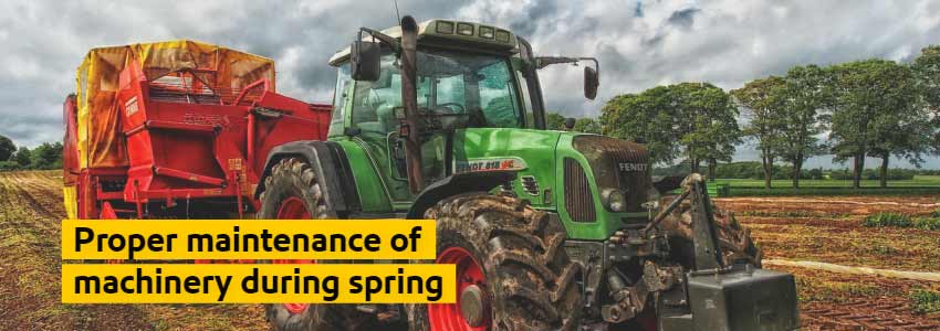 Proper maintenance of machinery during spring